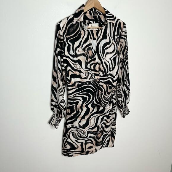 Anthropologie Black and White Zebra Print Dress - Picture 6 of 13